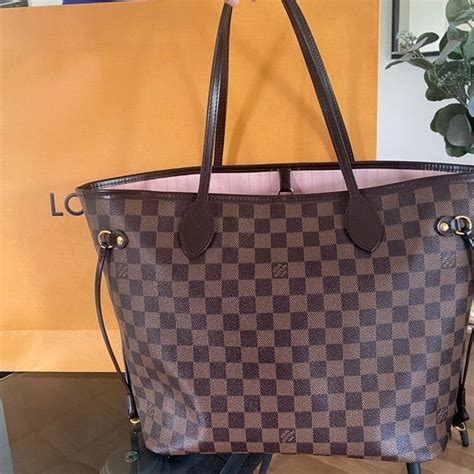 louis vuitton damier ebene neverfull mm rose ballerine|Louis Vuitton Damier Ebene backpack.